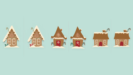 set of houses. find 5 differences between