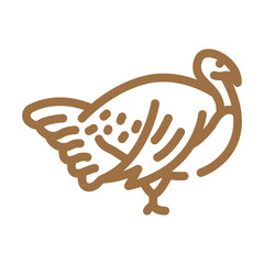 turkey farmland bird color icon vector. turkey farmland bird sign. isolated symbol illustration