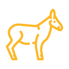 Fototapeta na wymiar donkey animal color icon vector. donkey animal sign. isolated symbol illustration