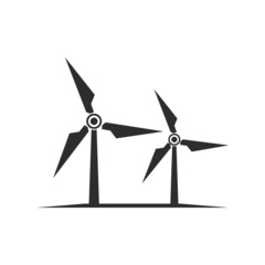 Wind power icon isolated on white background. vector illustration