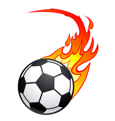 flaming football soccer ball © Marty's Art