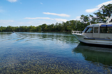 Fototapeta premium 松林が続く日本三景の一つである天橋立