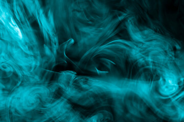 Kunstvolle Qualm Nebel auf Schwarzen Hintergrund