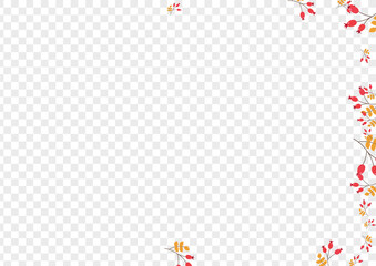 Pink Leaves Background Transparent Vector. Berries Material Texture. Green Leaf Decoration. Season Template. Foliage Isolated.