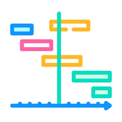 Fototapeta premium separation of tasks color icon vector. separation of tasks sign. isolated symbol illustration