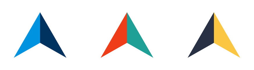 arrow navigation icon on white background. Vector illustration