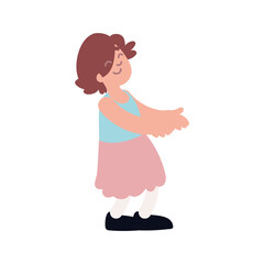 little girl in dress