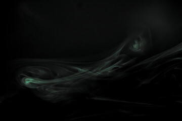 Kunstvolle Qualm Nebel auf Schwarzen Hintergrund