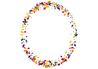 Yellow Leaf Vector White Background. Bright Confetti Ecology Texture. Botany Foliage Pattern. Red Foliage Backdrop.