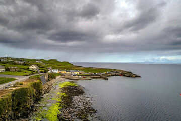 Fototapeta na wymiar Kilcummin Harbour Co Mayo Ireland from dron 