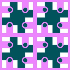 Geometric pattern for fabrics and textiles and packaging and gifts and cards and linens 