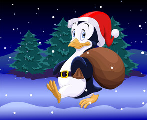 świąteczny pingwin