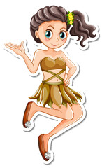 Cute fairy cartoon character sticker