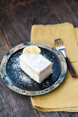 Vanilla slice or mille-feuille pastry