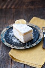 Vanilla slice or mille-feuille pastry