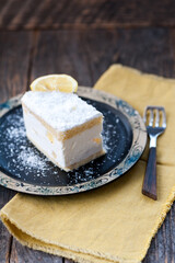 Vanilla slice or mille-feuille pastry