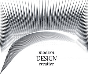 Abstract halftone lines background, geometric dynamic pattern, vector banner, poster, card, cover, flyer design template.