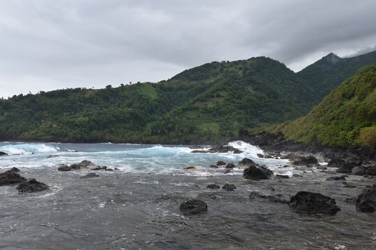 The Owia Salt Pond located on the northeastern coast of St. Vincent and the Grenadines in the Caribbean. 