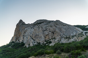 Fototapeta na wymiar The Crimean Peninsula. July 16, 2021. Mountain Crimean landscape .