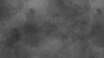 Dark black watercolor ombre leaks and splashes texture on white watercolor paper background. Natural organic shapes and design.