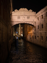 Ponte dei Sospiri in Venice by night