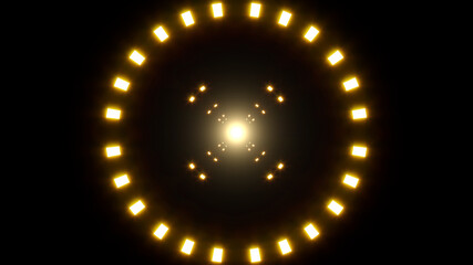 Glowing Yellow Circular Multiple Light