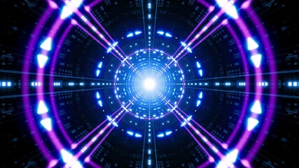 Shining  Multi Lamp in the Neon VJ Tunnel