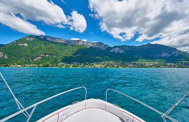 Obraz na płótnie Canvas View at Annecy lake, France