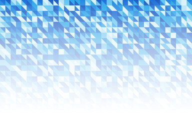 Abstract blue triangle mosaic grid fades texture background