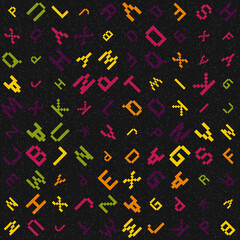 Abstract Geometric Pattern generative computational art illustration