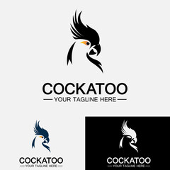 Cockatoo Parrot Bird logo design vector template © Sunar