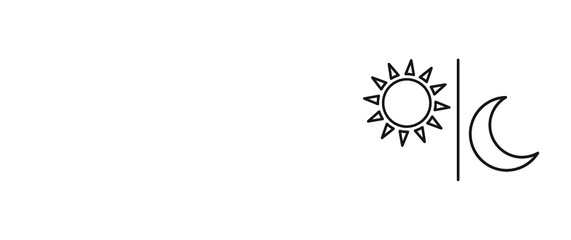 Sun moon icon illustration