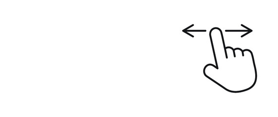 Finger swipe. Touch operation concept icon illustration isolated on white background