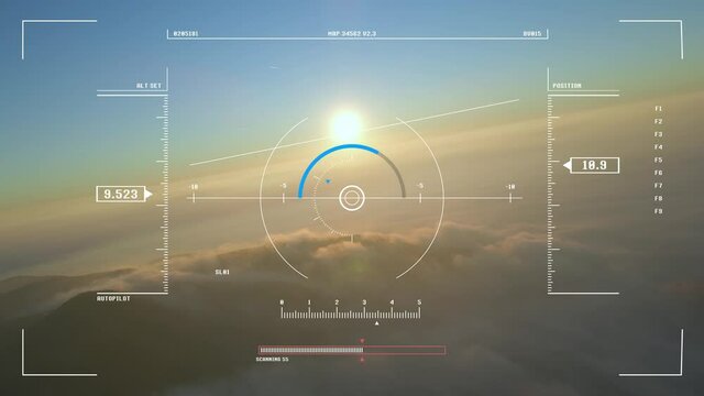 Self-flying aircraft Airplane flight simulation aviation army preparing for world war, ultra technology advanced futuristic IOT artificial intelligence on aerial vehicle