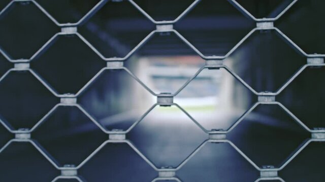 close view of a closed entrance to a soccer stadium in germany