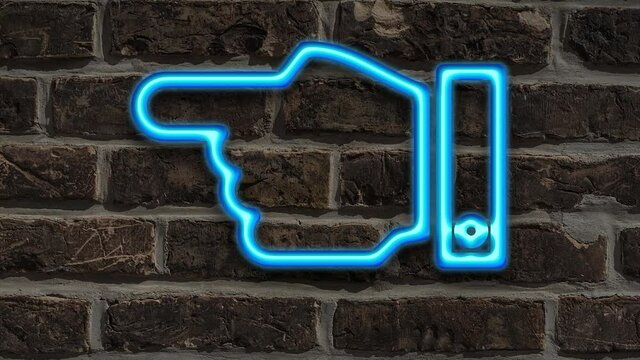 Detailansicht einer Leuchtreklame an einer Mauer mit der Beschriftung 4. Quartal 