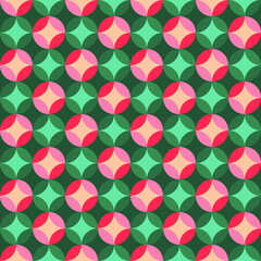 Seamless pattern with geometry colorful ornaments