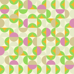 Seamless pattern with geometry colorful ornaments