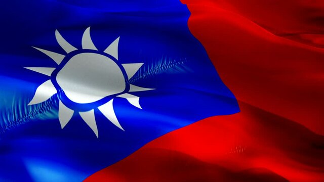 Taiwanese flag. 3d Taiwan flag waving video. Sign of Taiwan seamless loop animation. Taiwanese flag HD resolution Background. Taiwan flag Closeup 1080p HD video for Independence Day,Victory day
