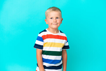 Little Russian boy over isolated background