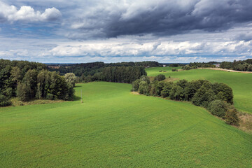 Fototapeta na wymiar Summer landscape in countryside of Latvia.