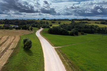 Summer landscape in countryside of Latvia.