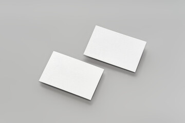 Modern business card mockup template on gray background