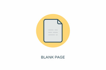 Blank Page icon in vector. Logotype