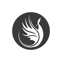 Abstract Bird logo design template