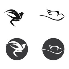 Abstract Bird logo design template