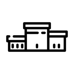 pedestal for winners in competition line icon vector. pedestal for winners in competition sign. isolated contour symbol black illustration