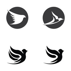 Abstract Bird logo design template