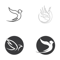 Abstract Bird logo design template