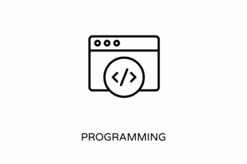 Programming icon in vector. Logotype
